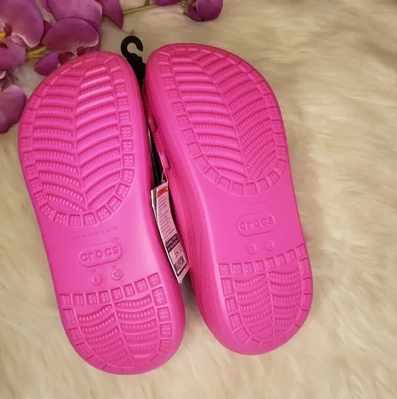 🆕️ 💕Croc's Women's Pink Classic Crush Platform Clog Slip On sz 10 NWT