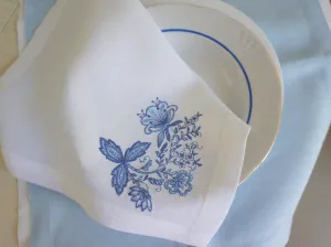 #091 | Floral monogram | Linen napkins