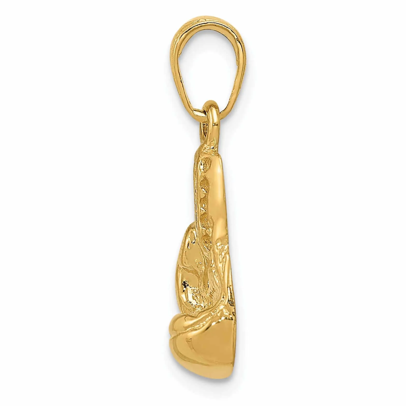 14 Yellow Gold Large Boxing Glove Charm Pendant