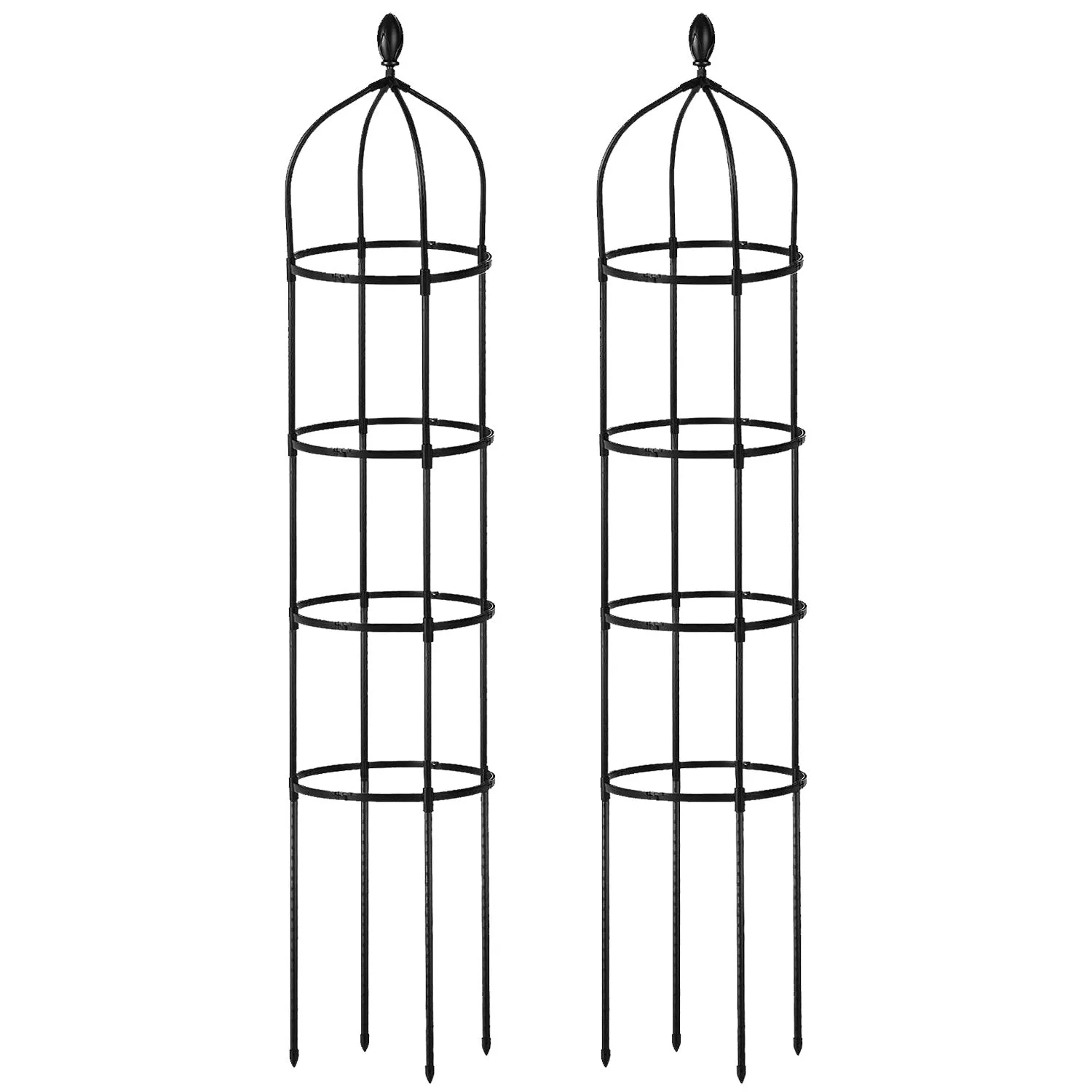 2 Packs Garden Obelisk Trellis 5.9FT Plants Tower for Climbing Plants