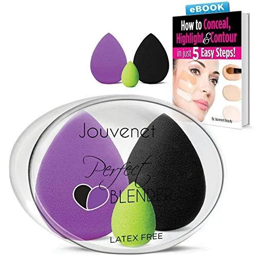 3 Piece Jouvenet Beauty Sponge Blender Set - Latex Free, Odor Free, Vitamin E Infused, High Definition Foundation Sponges For Liquid, Powder & Cream Concealer Makeup - Highlight And Contour Ebook