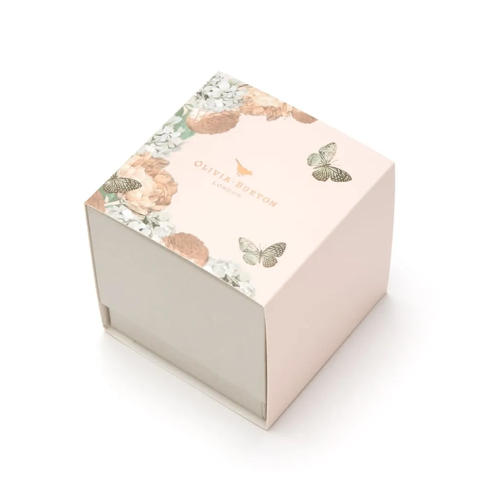 3D Bee Bejewelled Florals Midi Dial Black and Rose Gold Watch