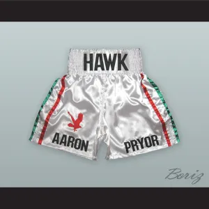 Aaron 'The Hawk' Pryor White Boxing Shorts