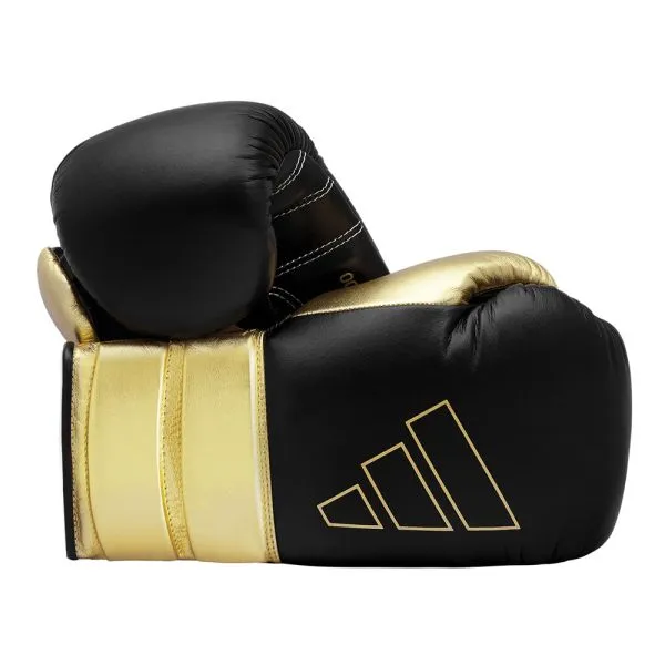 ADIDAS HYBRID 500 BOXING GLOVES - BLACK/GOLD