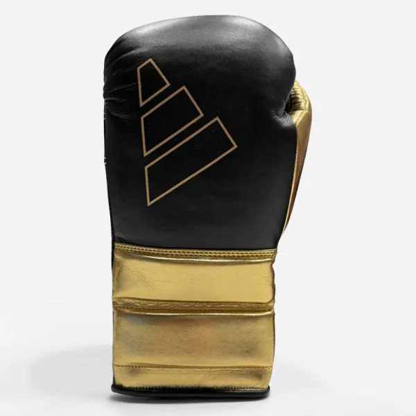 ADIDAS HYBRID 500 BOXING GLOVES - BLACK/GOLD