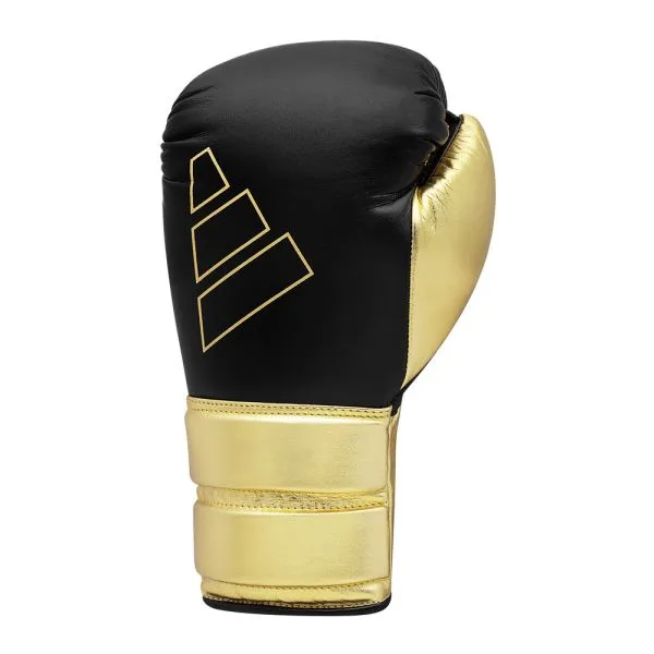 ADIDAS HYBRID 500 BOXING GLOVES - BLACK/GOLD