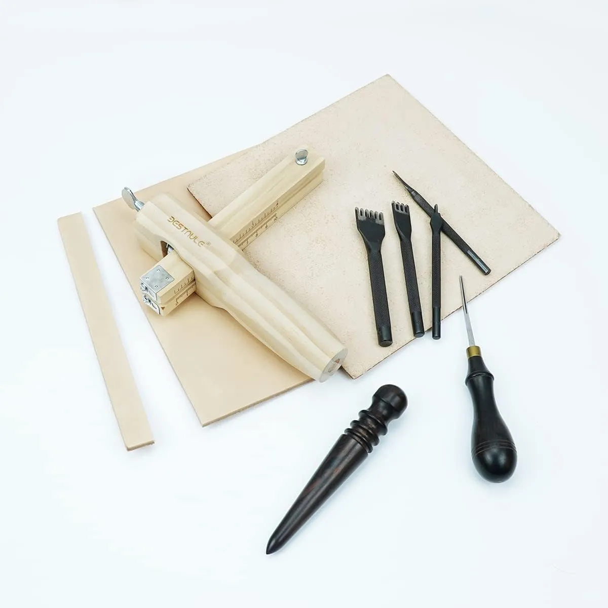 Adjustable Leather Cutter with 3 Blades
