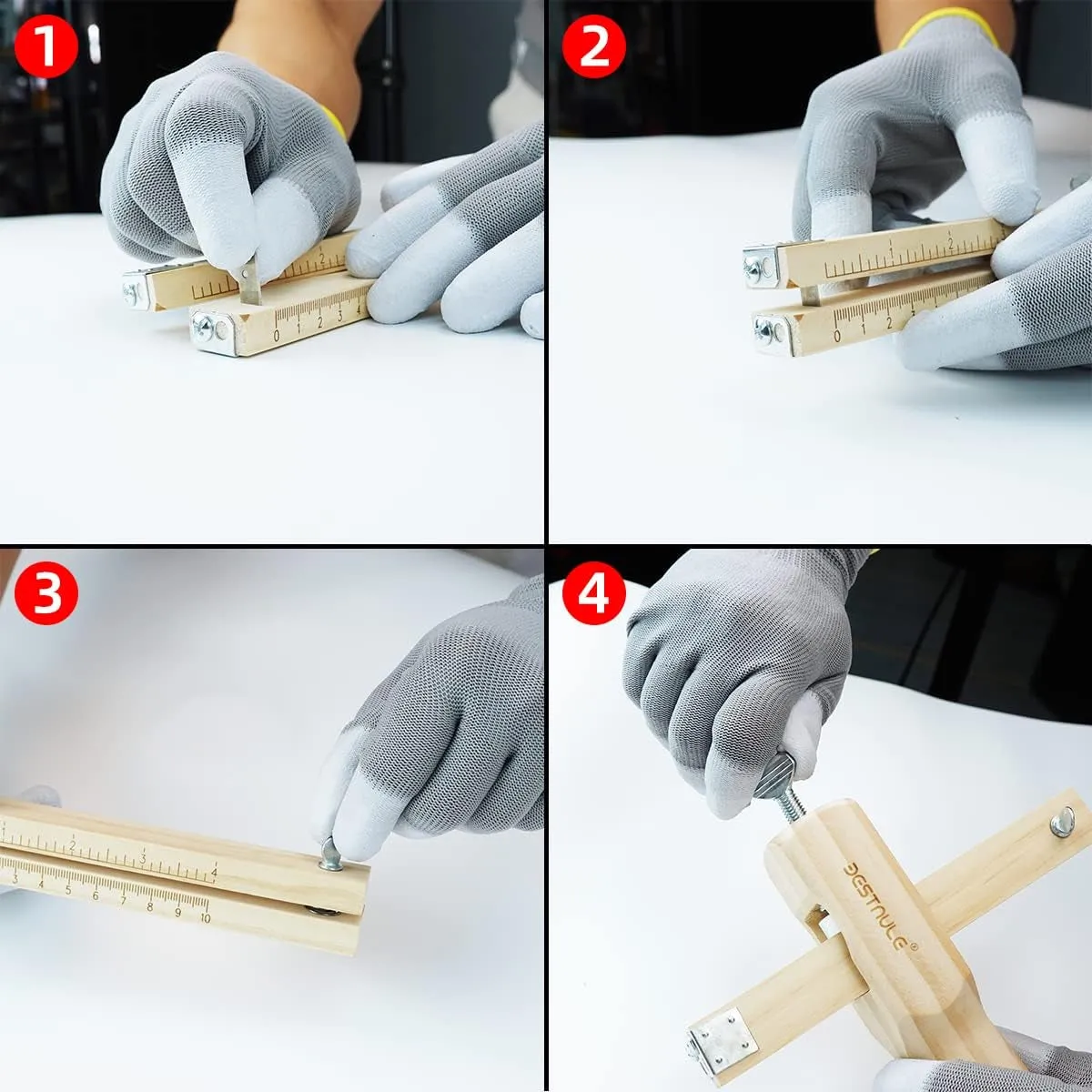 Adjustable Leather Cutter with 3 Blades