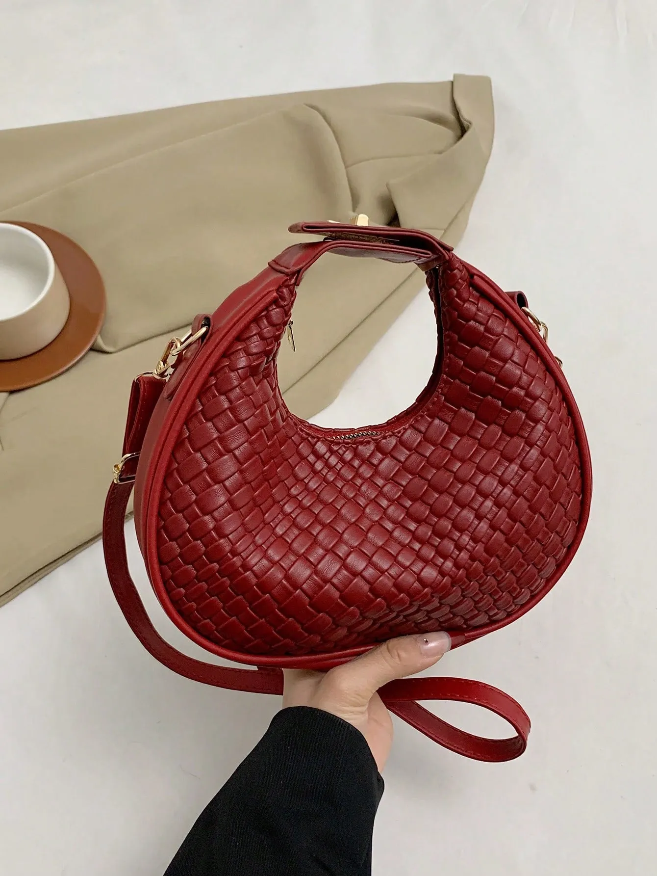 Adjustable Strap Versatile Pu Casual Shoulder Bag
