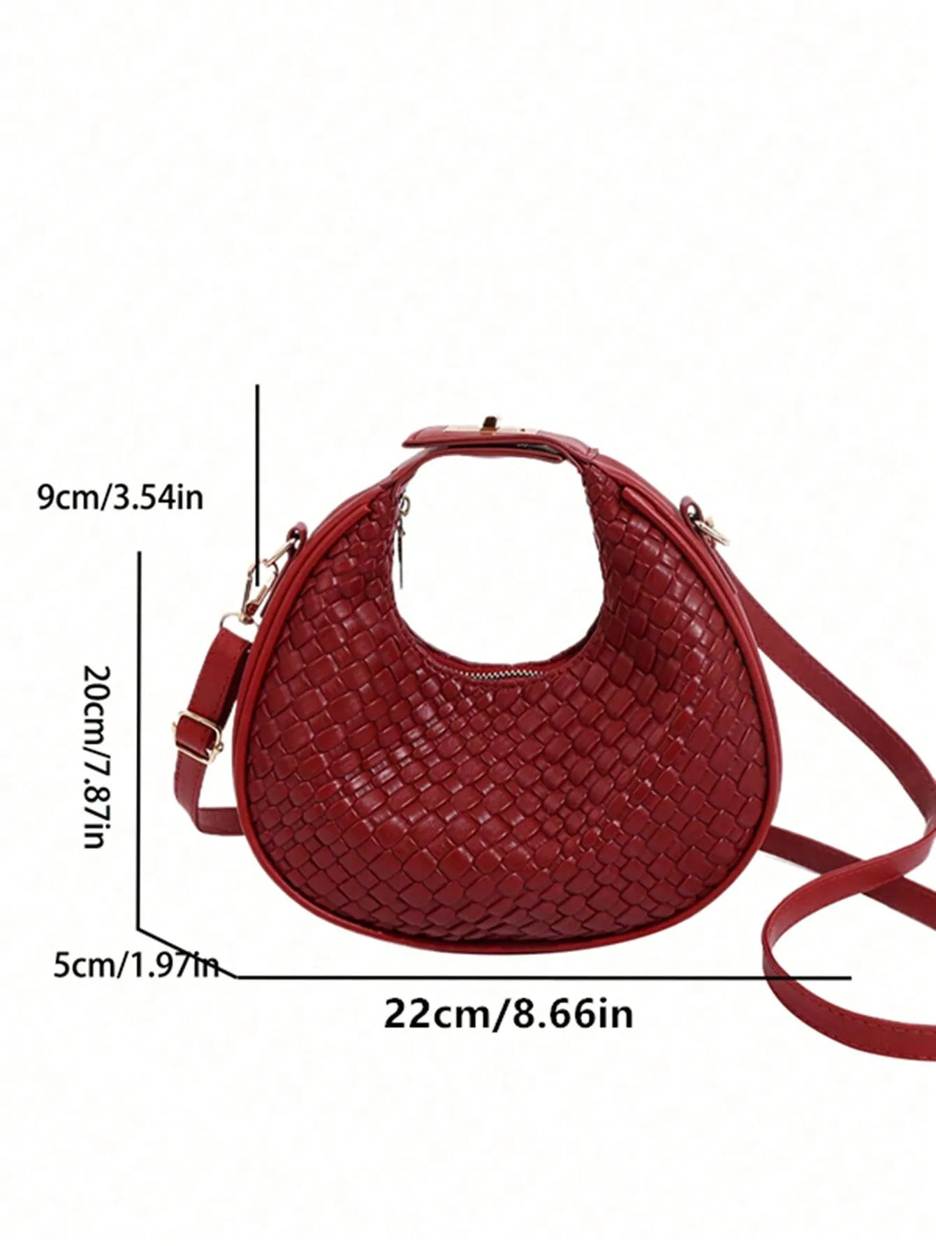 Adjustable Strap Versatile Pu Casual Shoulder Bag