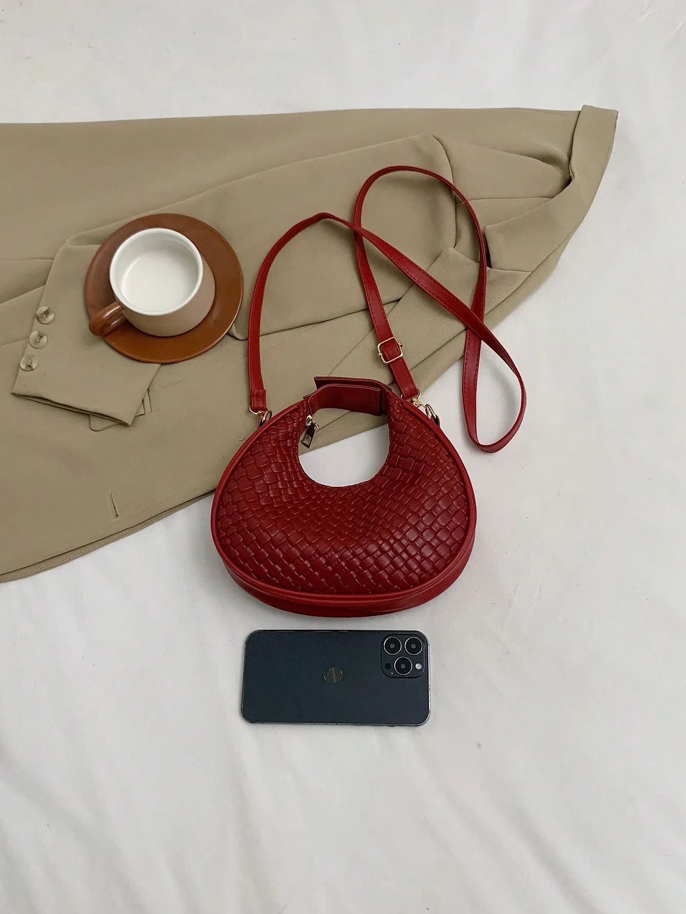 Adjustable Strap Versatile Pu Casual Shoulder Bag