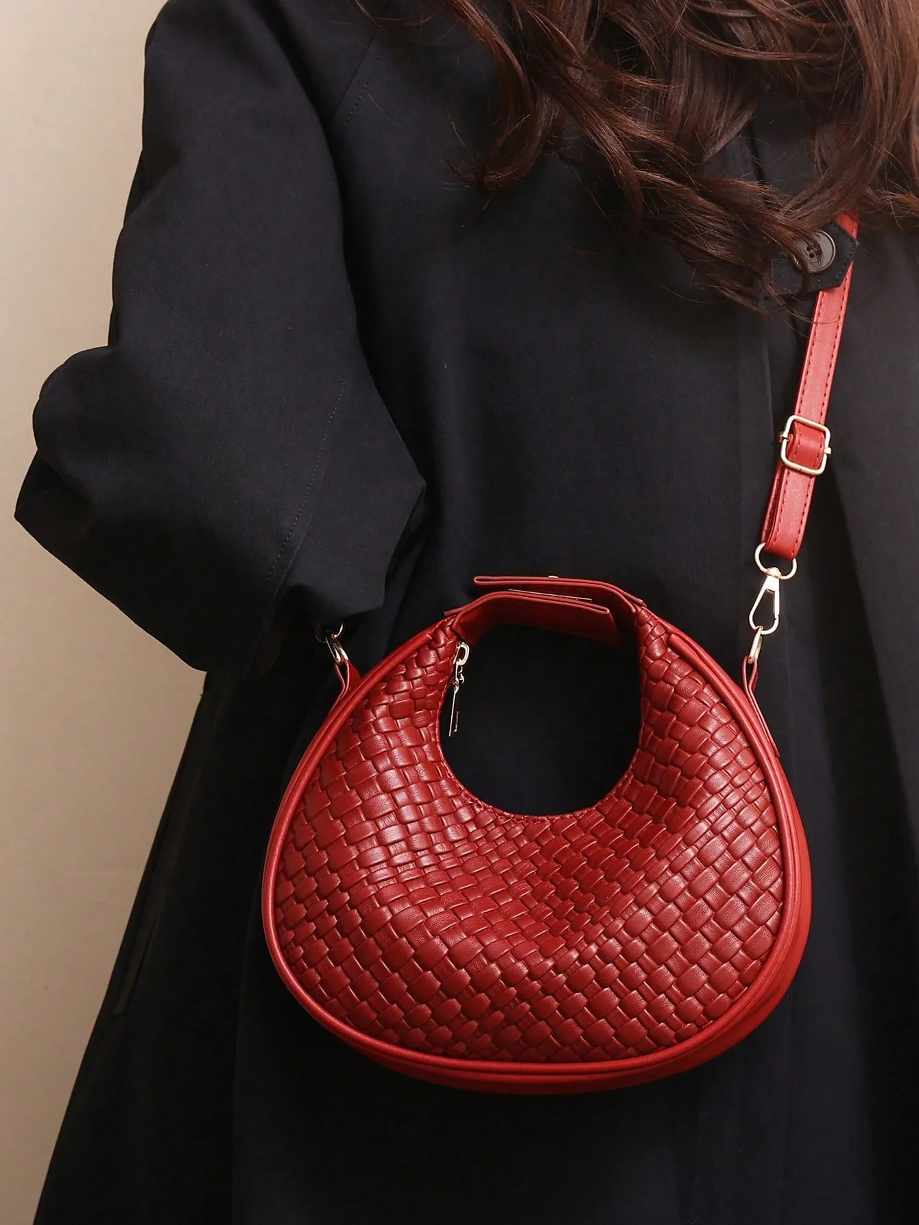 Adjustable Strap Versatile Pu Casual Shoulder Bag