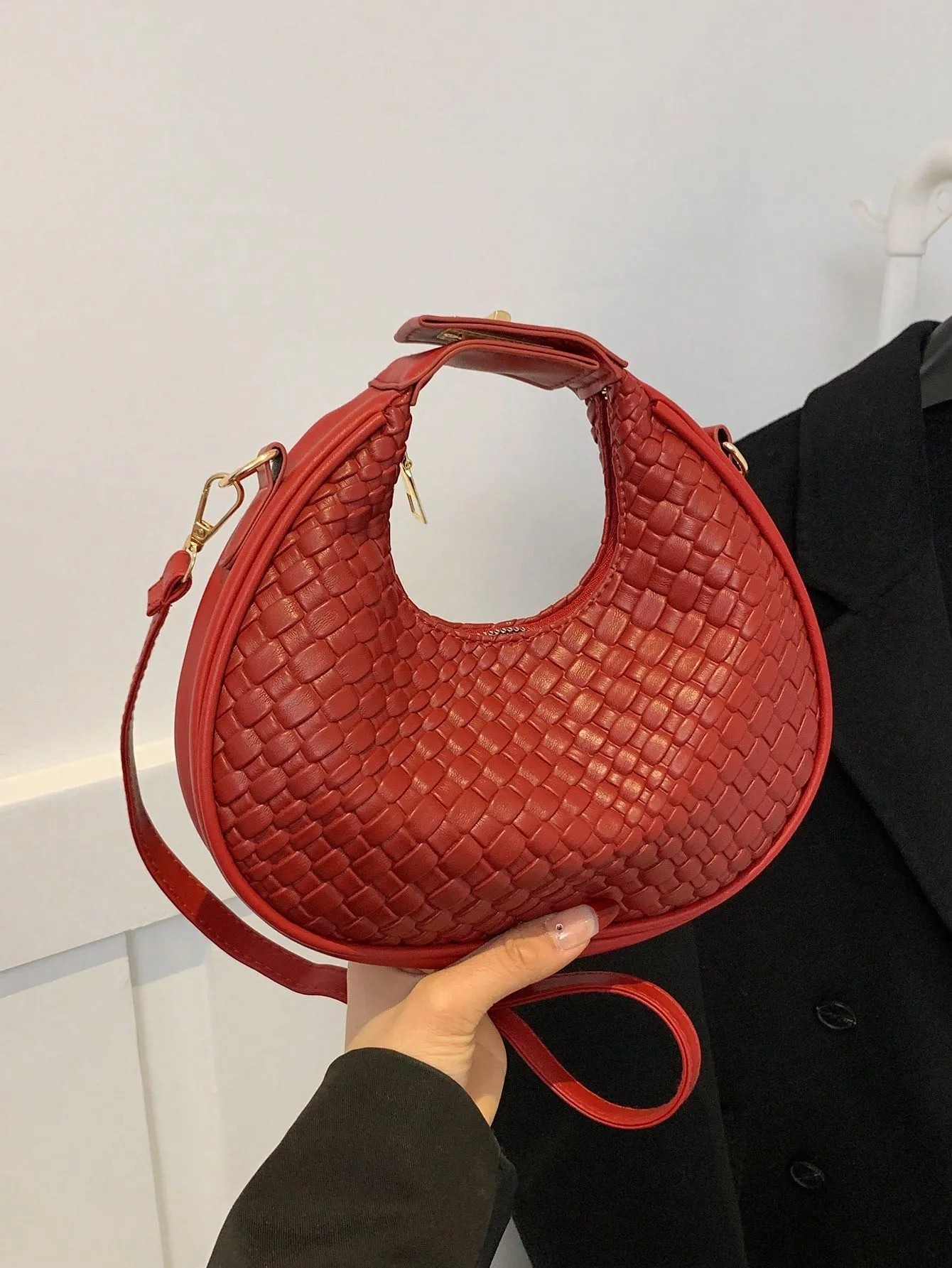 Adjustable Strap Versatile Pu Casual Shoulder Bag