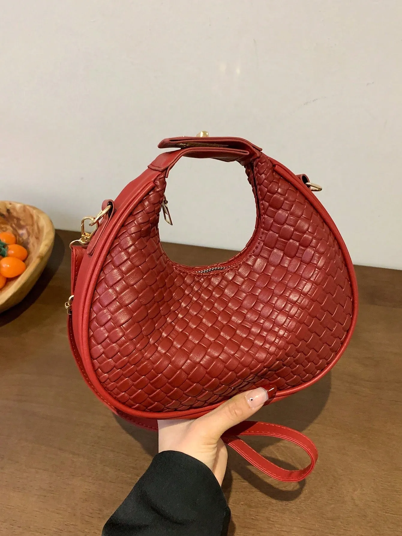 Adjustable Strap Versatile Pu Casual Shoulder Bag