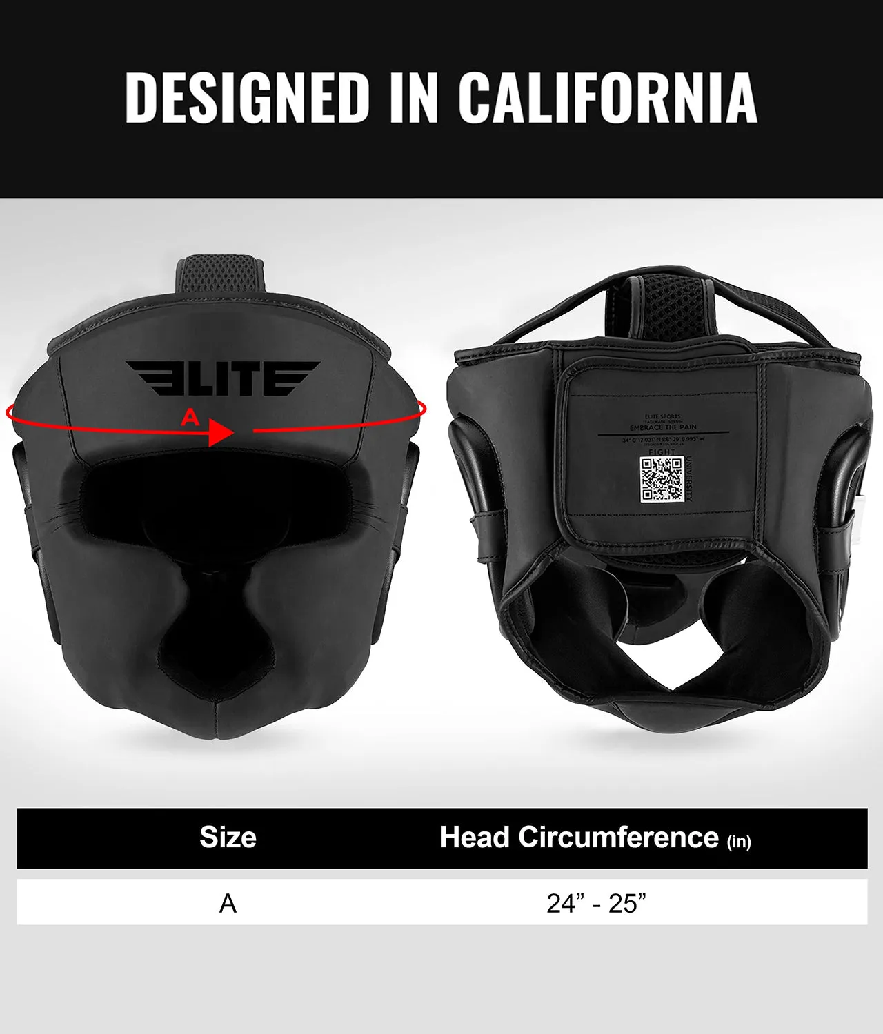 Adults' Essential Black/Black Boxing Headgear