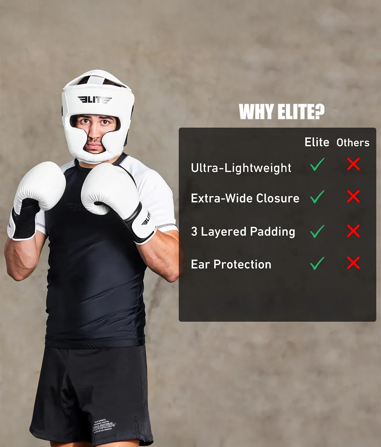 Adults' Essential White Wrestling Headgear