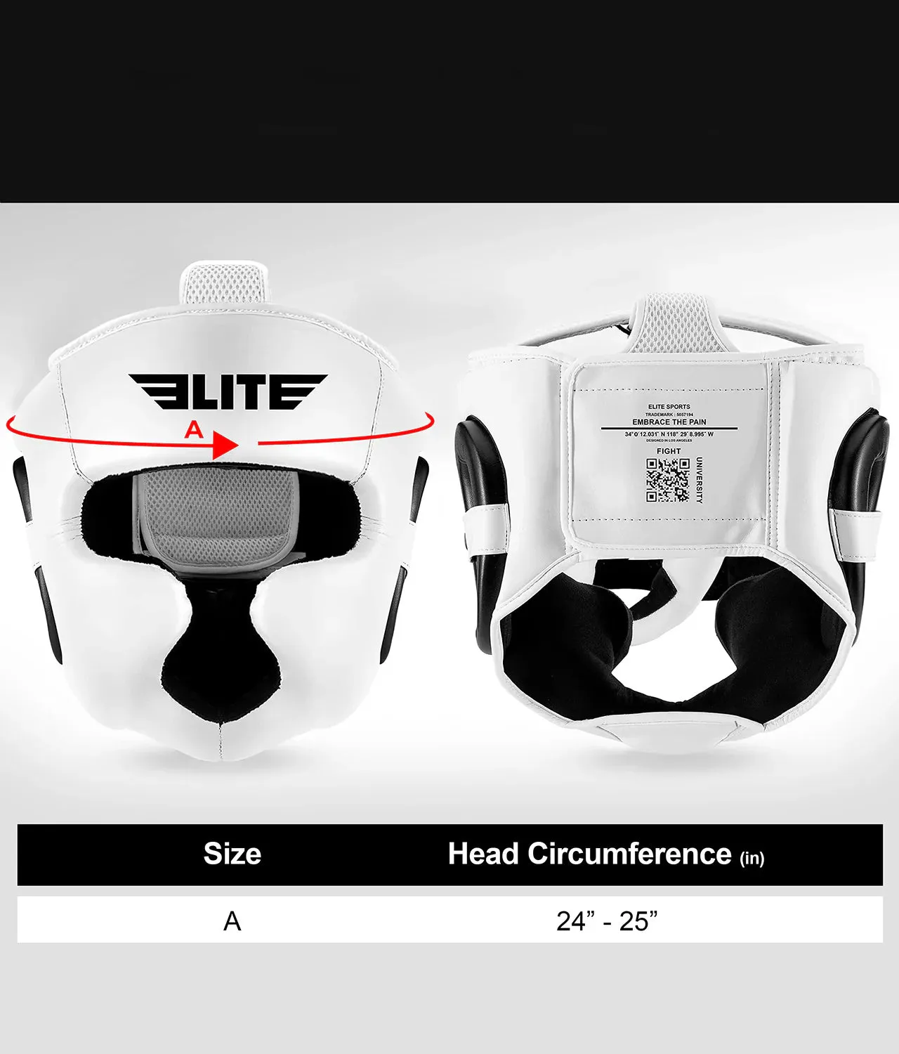 Adults' Essential White Wrestling Headgear