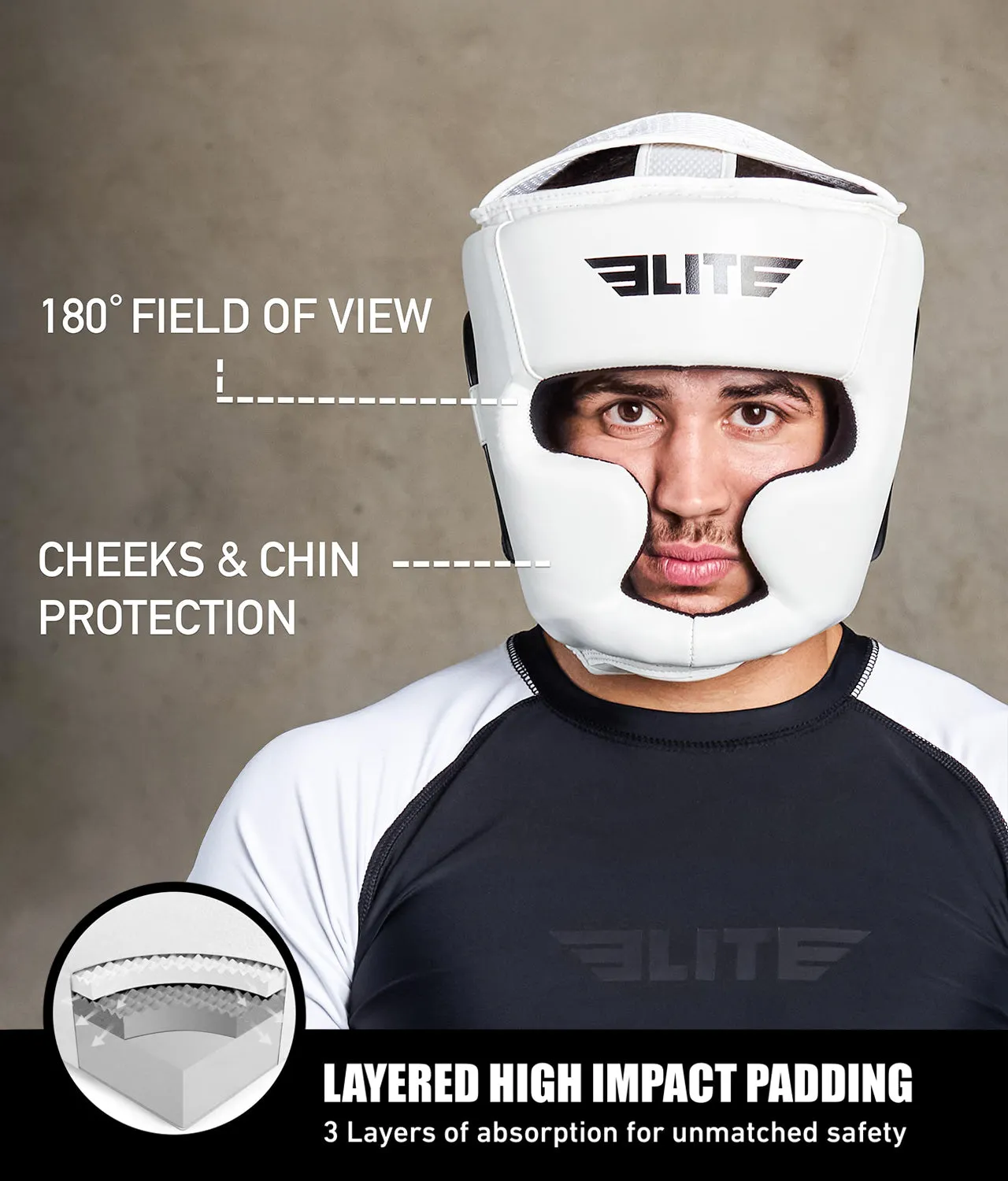 Adults' Essential White Wrestling Headgear