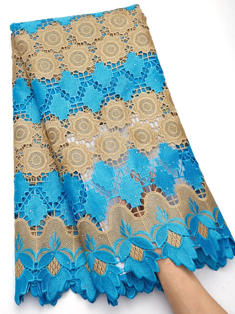 African Guipure Cord Lace Fabric Embroidery French Lace Fabrics Dresses Sewing High Quality 2022 For Women Evening Party A2802