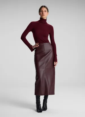 A.L.C - Marta Leather Midi Skirt