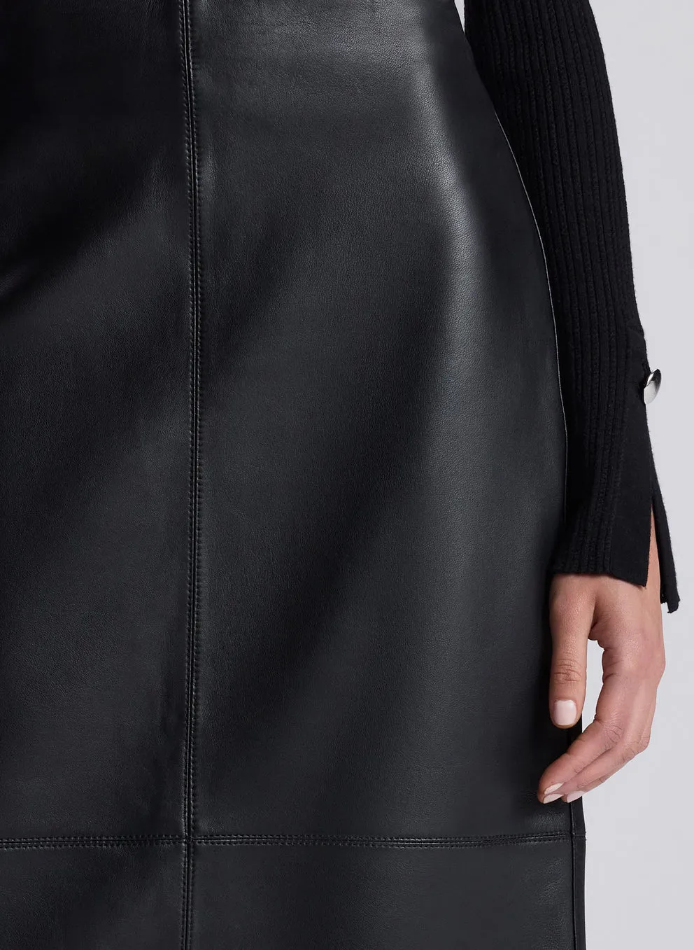 A.L.C - Marta Leather Midi Skirt