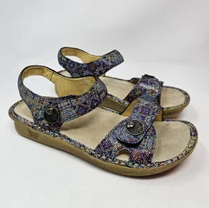 Alegria Vienna Aztec Dottie Sandal Slingback Multicolor Womens Size 37 US 7-7.5