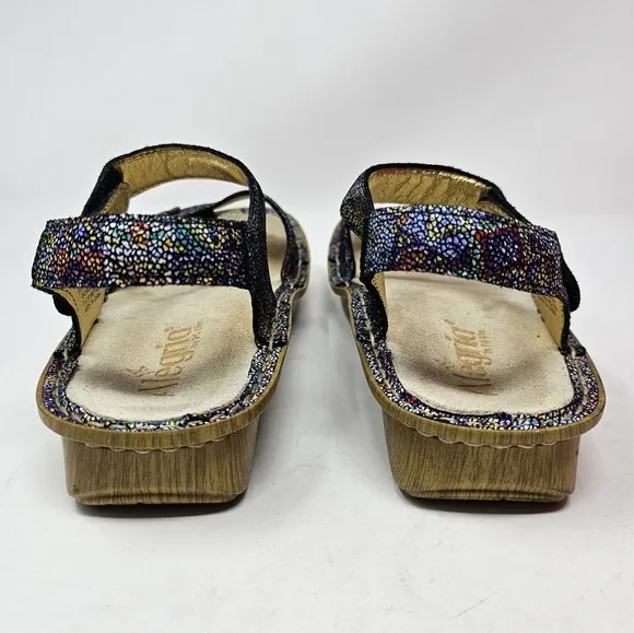 Alegria Vienna Aztec Dottie Sandal Slingback Multicolor Womens Size 37 US 7-7.5