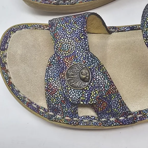 Alegria Vienna Aztec Dottie Sandal Slingback Multicolor Womens Size 37 US 7-7.5