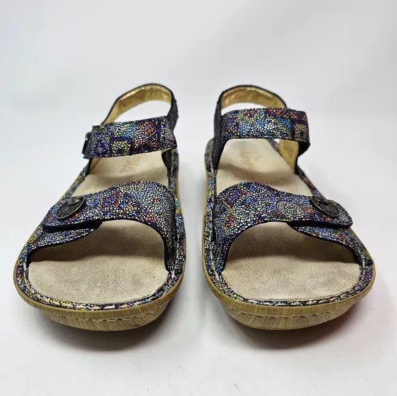 Alegria Vienna Aztec Dottie Sandal Slingback Multicolor Womens Size 37 US 7-7.5
