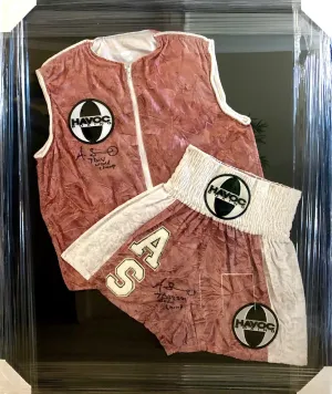 Amanda Serrano Hand Signed Autographed Rare framed fight worn HAVOC Outfit JSA