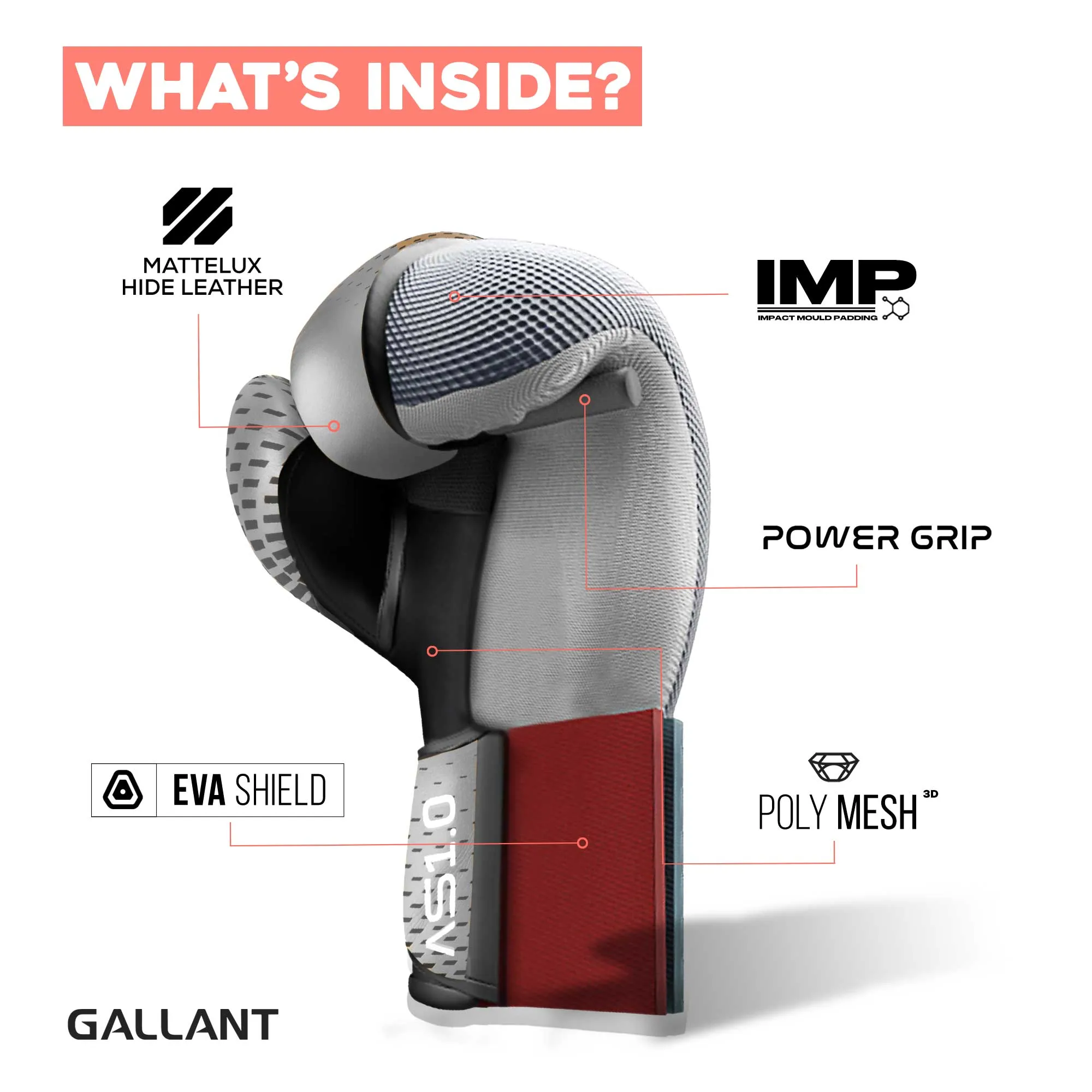 Atomic Series Boxing Glove - Silver - Best Punching Gloves