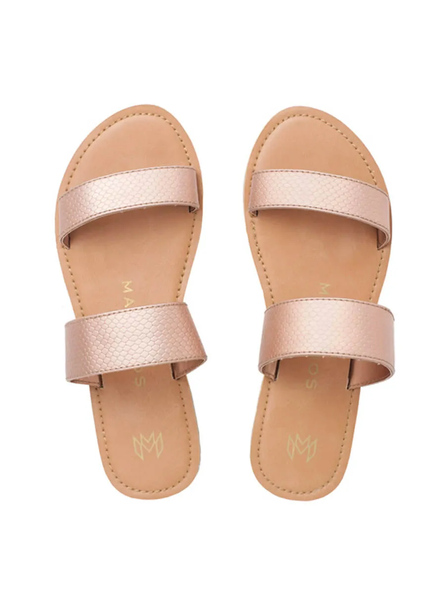 Azalea Reptile Sandals Cognac
