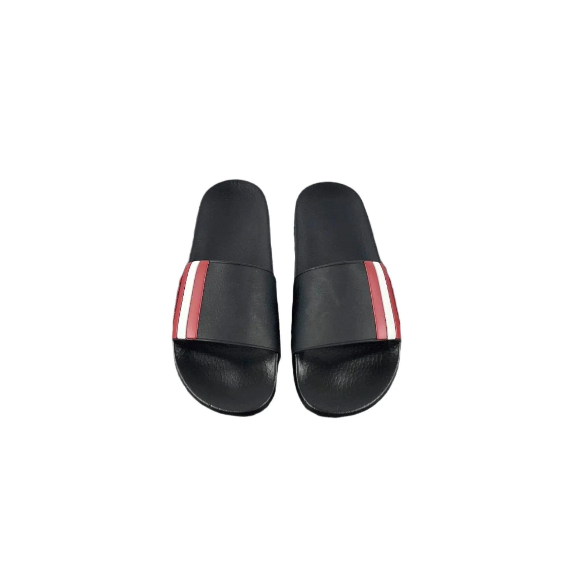 Bally Mens Saxor Black/Garnet Rubber Sandals