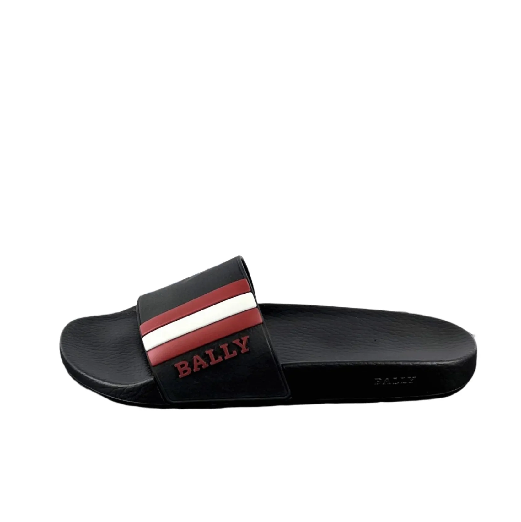 Bally Mens Saxor Black/Garnet Rubber Sandals