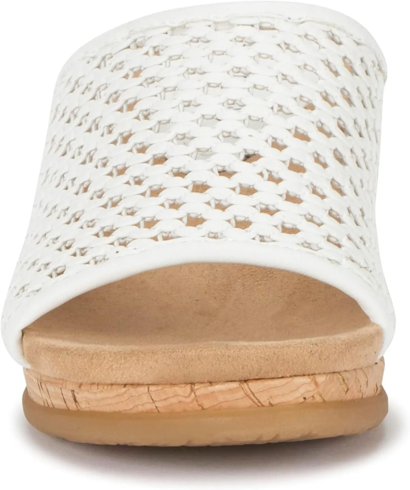 Baretraps Women's FLOSSY Slip On Lattice Sandals BT25630 White 8.5M