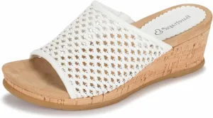 Baretraps Women's FLOSSY Slip On Lattice Sandals BT25630 White 8.5M