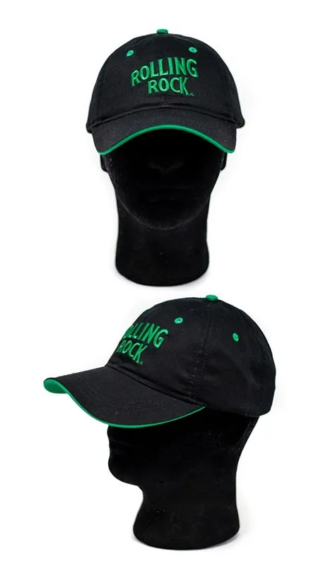 Baseball Cap Rolling Rock, Black (adjustable)