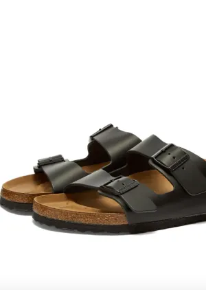 Birkenstock Arizona Black Smooth Leather Narrow