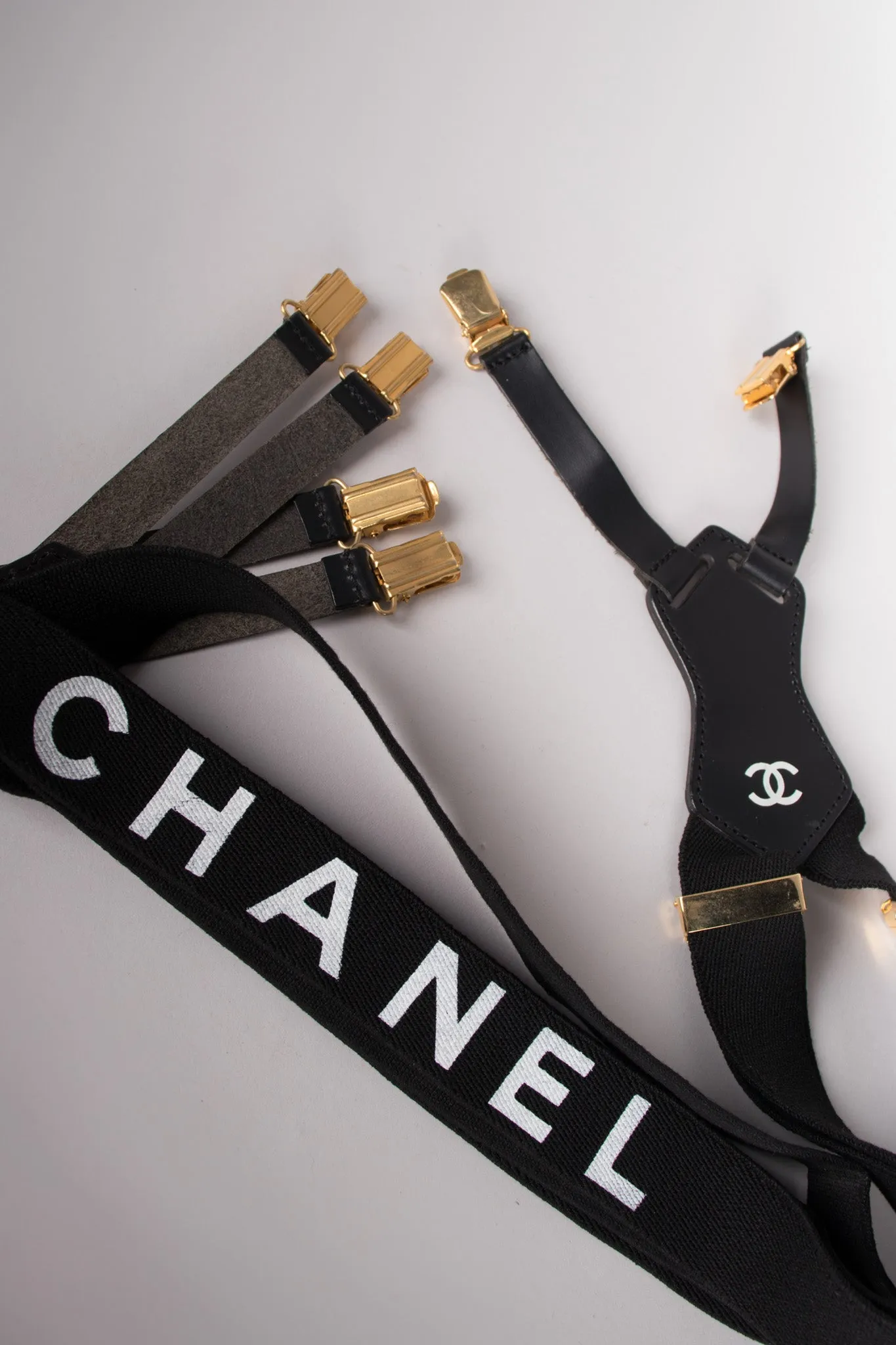 Black Logo Suspenders