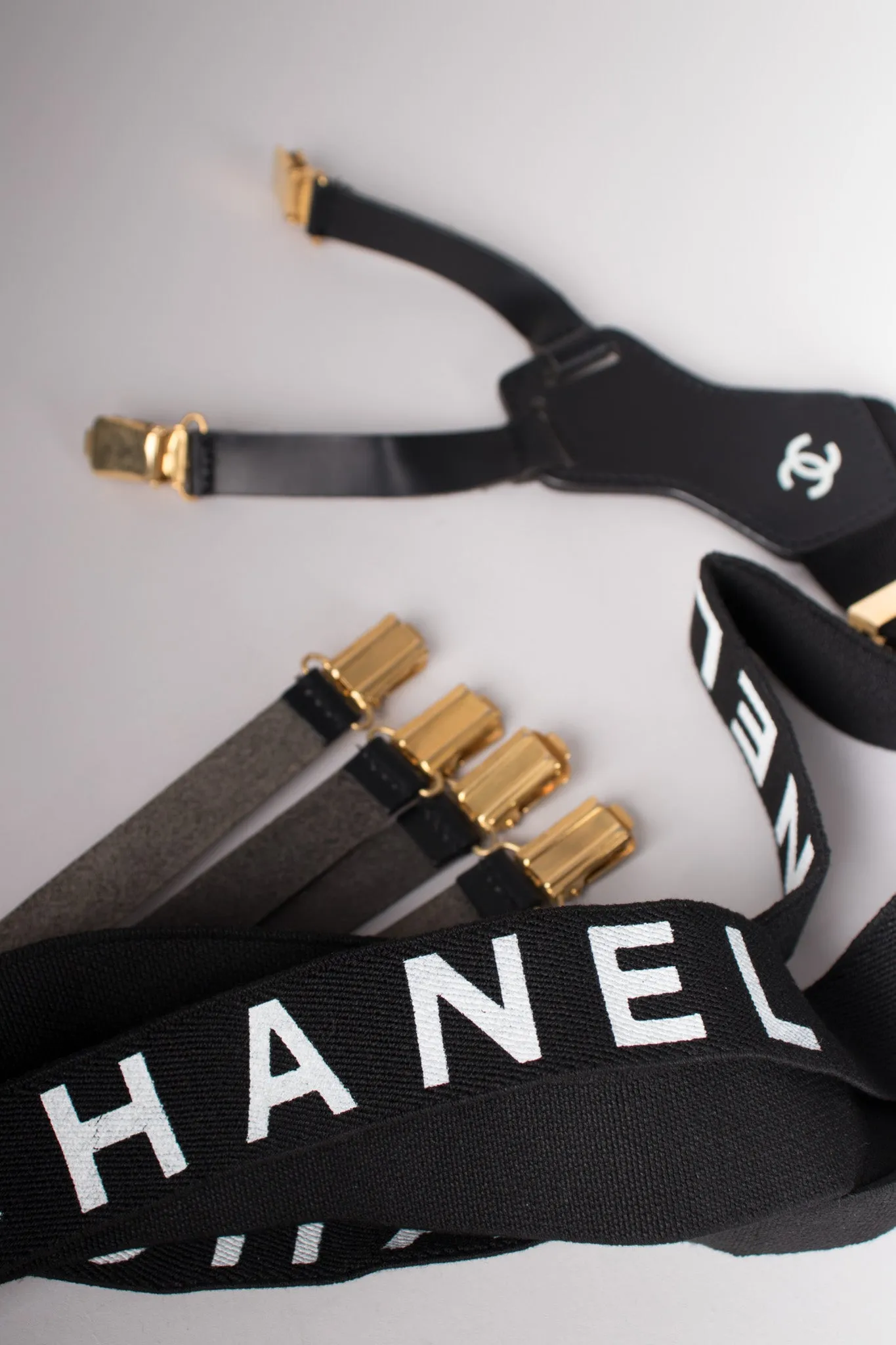 Black Logo Suspenders