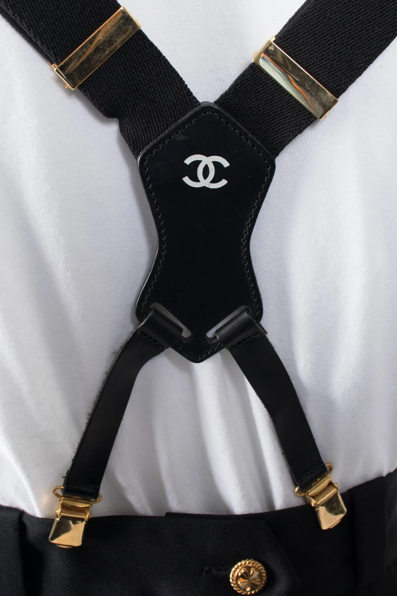 Black Logo Suspenders