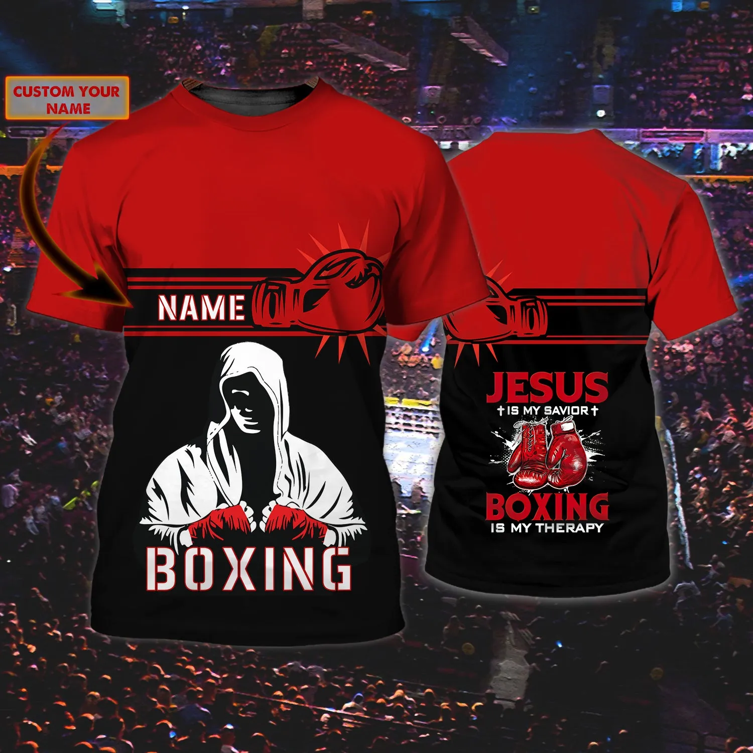 Boxing 2 - Personalized Name 3D Tshirt - Nia94