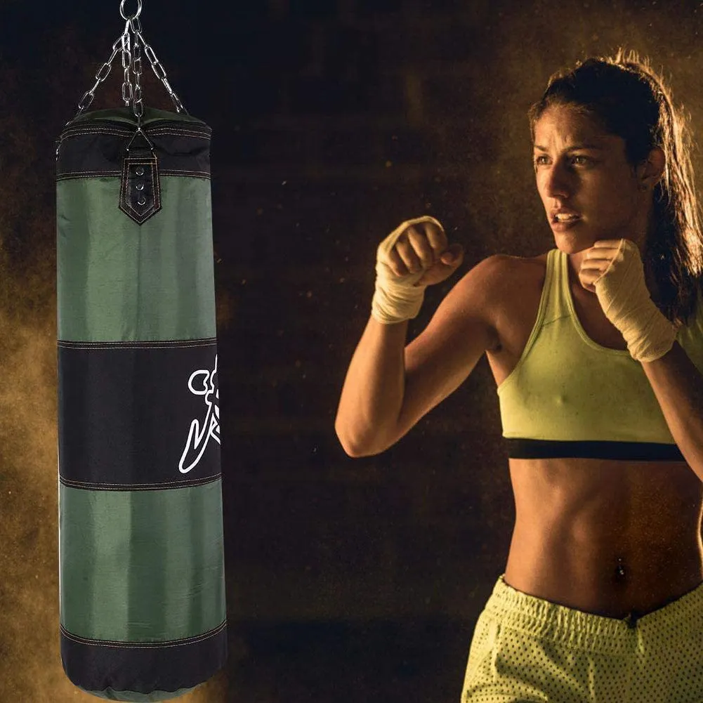 Boxing Kick Hanging Sandbag Punching Bag Gloves Guard Kit