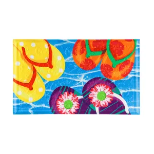 Bright Flip Flops Embossed Floor Mat,41em2393