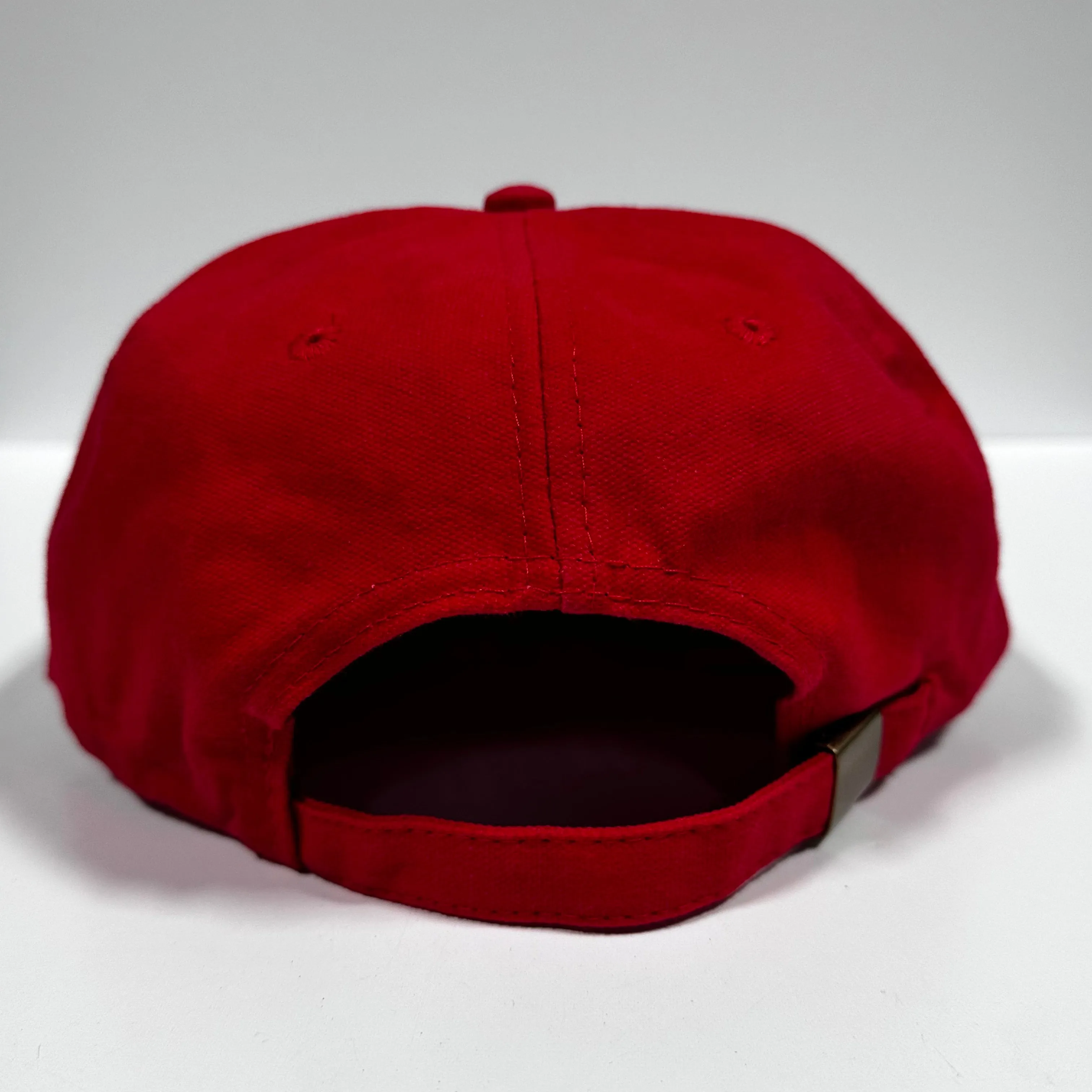 Budweiser Beer Fishing Team Vintage Red Strapback Hat Cap Custom Embroidery