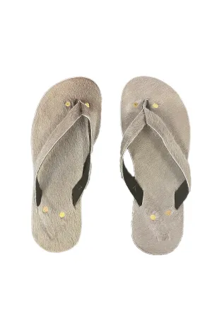 Calf Hair Flip Flops