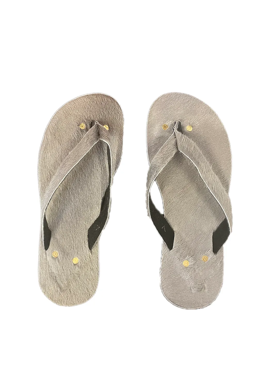 Calf Hair Flip Flops