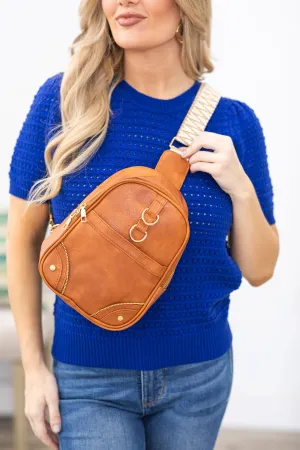 Camel Vintage Guitar Strap Leather Bag