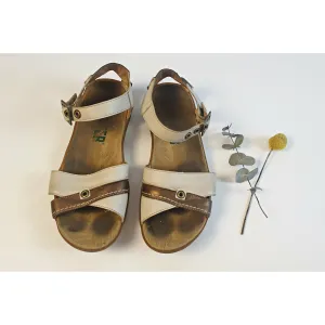 Camper white and gold sandals size 40