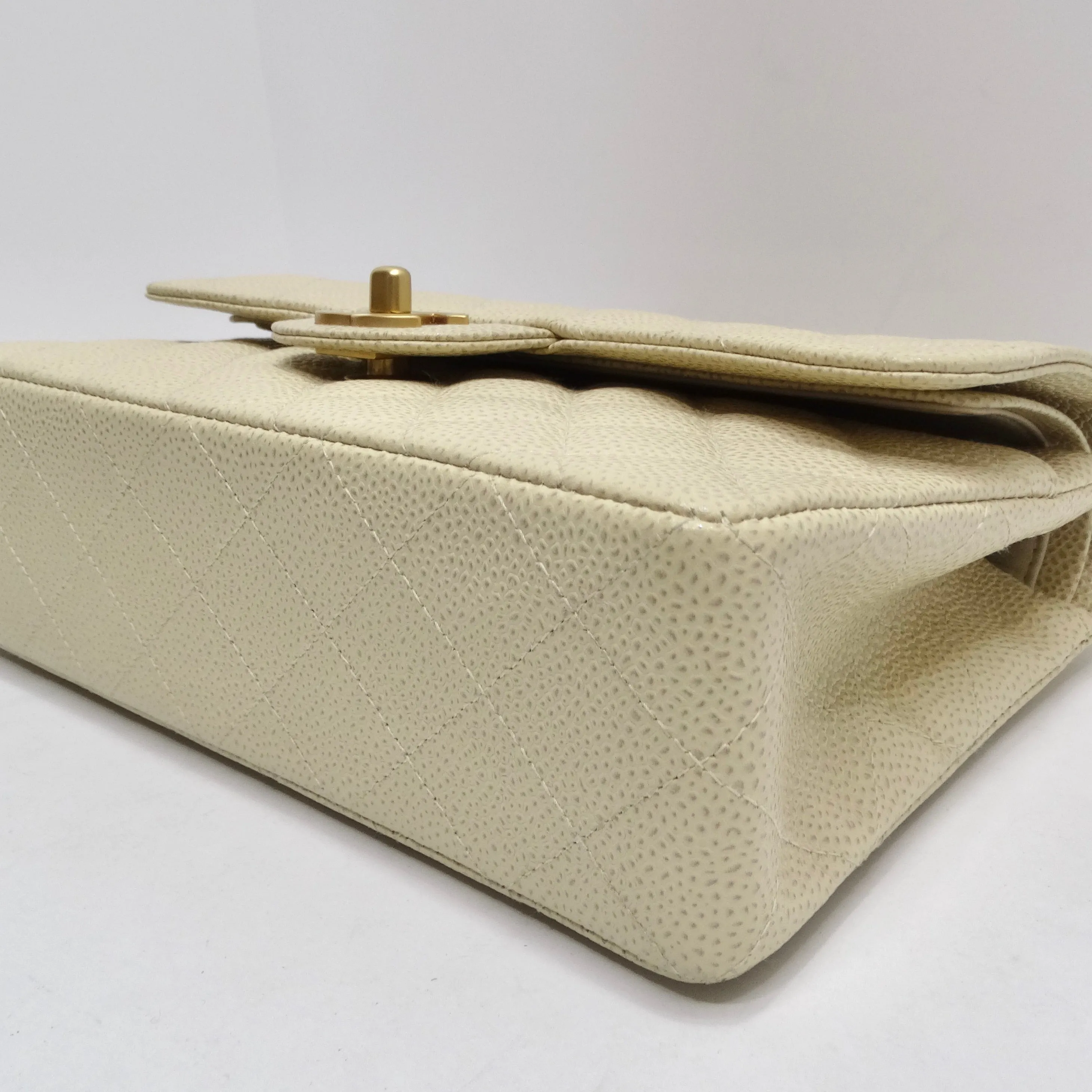 Chanel Caviar Quilted Small Double Flap White